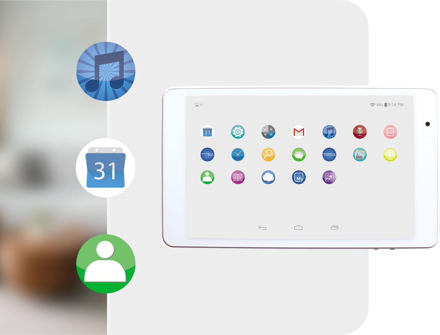 Touchscreen tablet to control smart home appliances